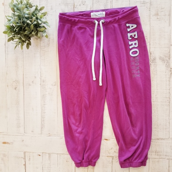 Aeropostale Pants - Aeropostal Purple Crop Jogger